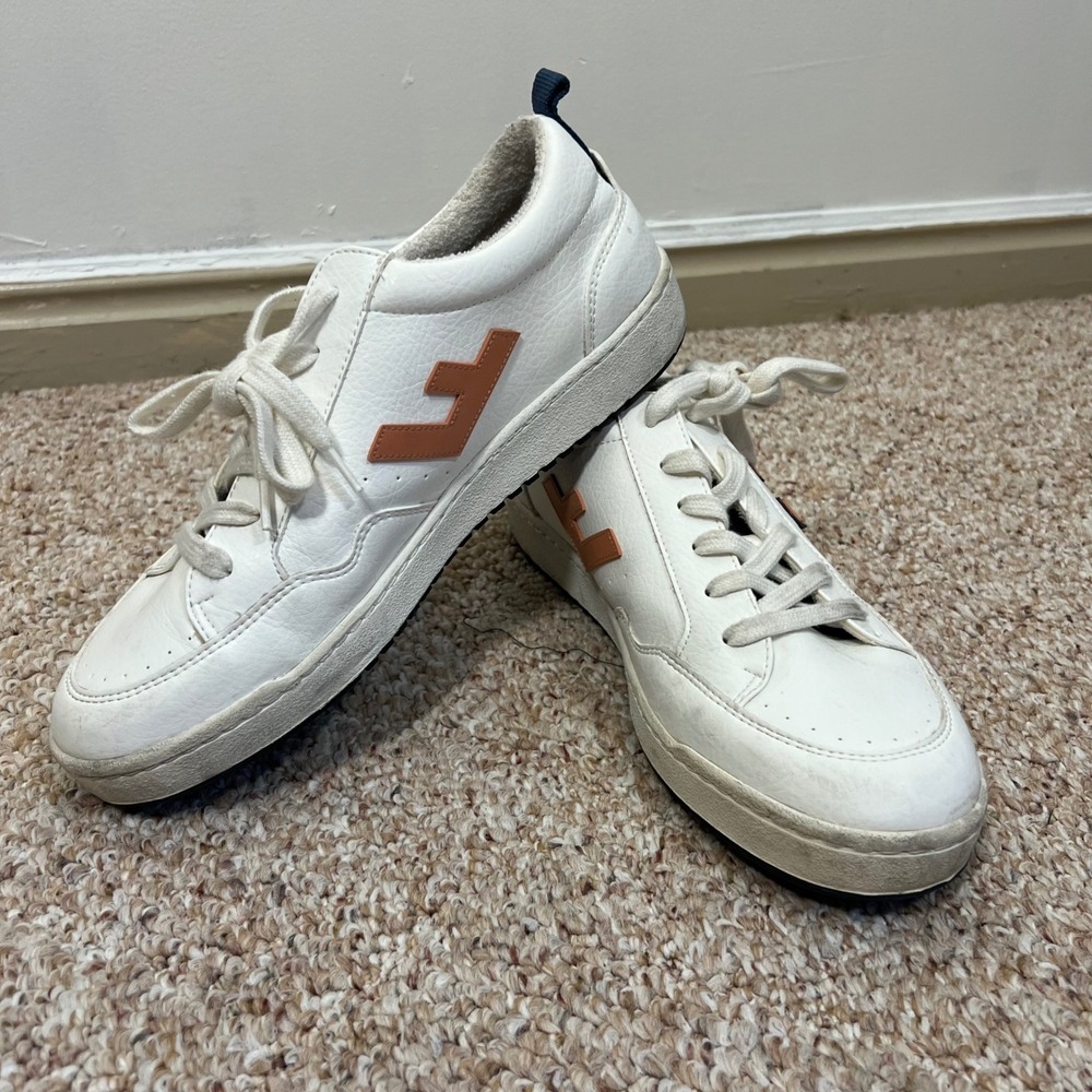 Flamingos Life Roland V.10 White Vegan Leather Retro Sneakers Mens 7 Womens 8.5
